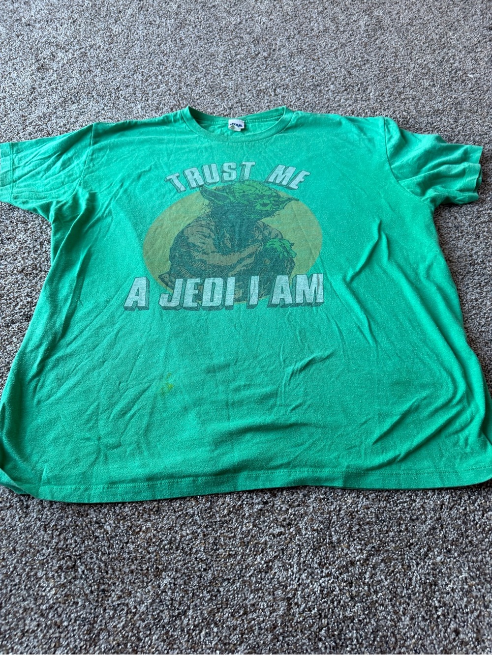 Vintage Star Wars Yoda Trust Me A Jedi I Am Green Graphic T Shirt XXL 2XL